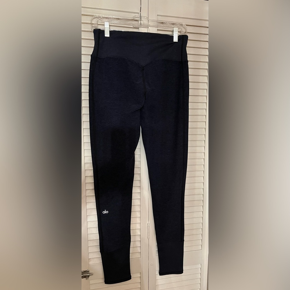 ALO yoga, High-Waist Lounge Legging, Rich Navy Heather, Size XL